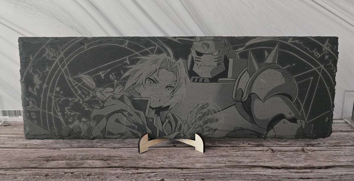 Гравирана вулканична плочка, вдъхновена от Fullmetal Alchemist