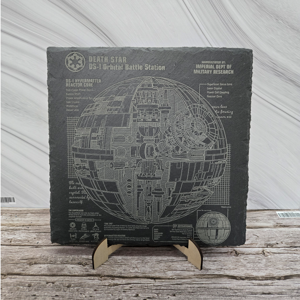 Гравирана вулканична плочка Star Wars Death Star
