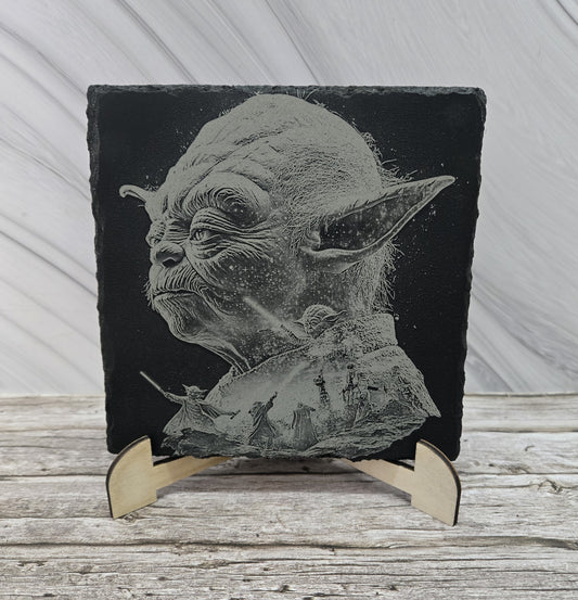 Гравирана вулканична плочка Star Wars Yoda