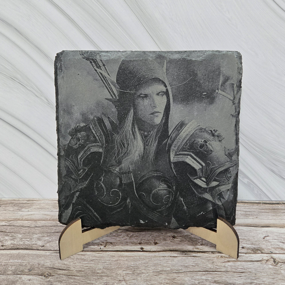 Гравирана вулканична плочка Sylvanas, вдъхновена от WOW